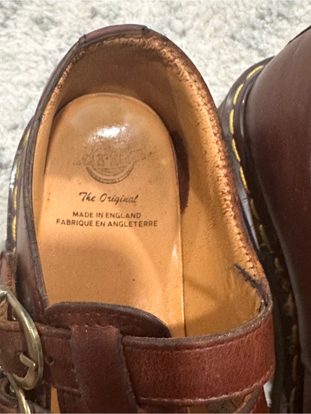 Dr. Martens UK Women's Brown Leather T-Bar Mary Jane - Picture 8 of 8